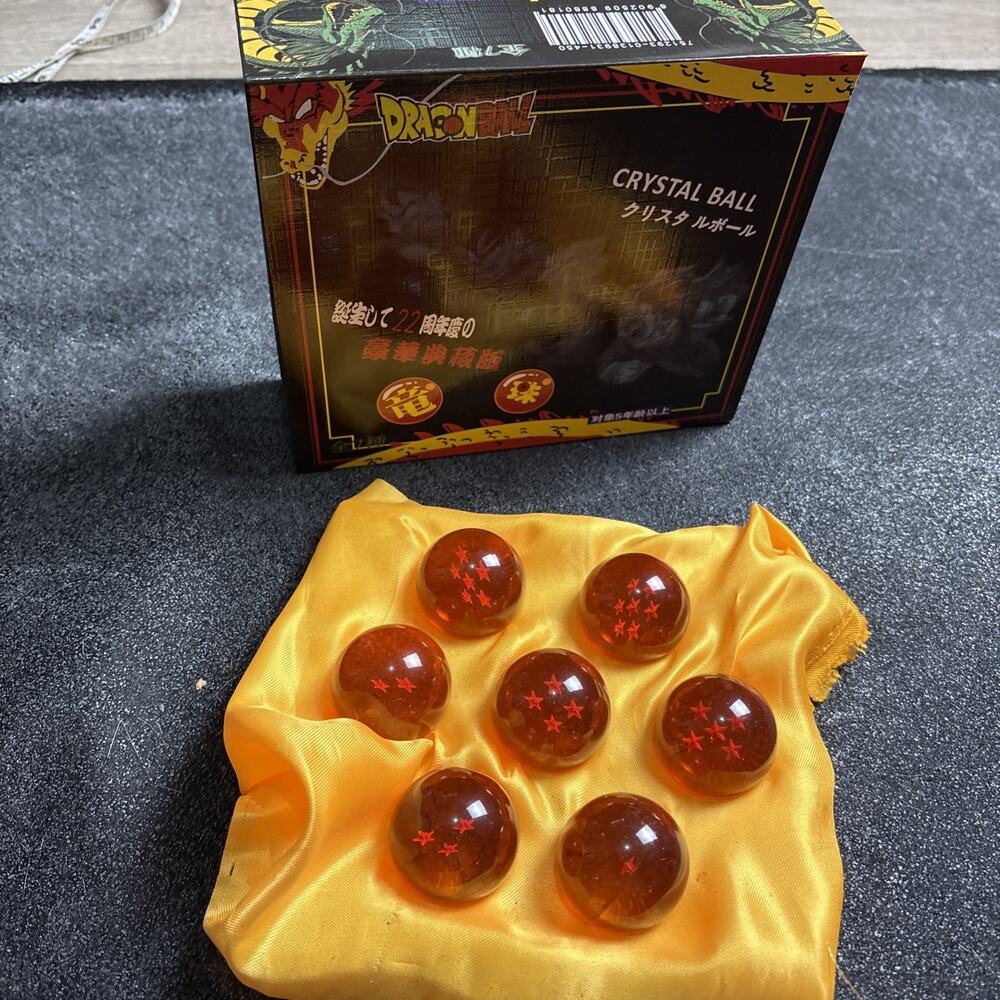 New Dragon Ball Z Stars Crystal Glass Ball 7pcs with Gift Box 40MM And 3 Books